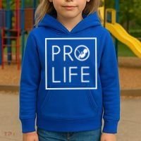 Baby Silhouette Profunny Giftlife Minimalist March For Life Gift Cool Gift Kids Hoodie thumb 3