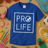 Baby Silhouette Profunny Giftlife Minimalist March For Life Gift Cool Gift Kids T-Shirt thumb 3