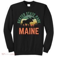 Baxter State Park Maine Moose Hiking Retro Sunset Sweatshirt thumb 0