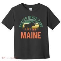 Baxter State Park Maine Moose Hiking Retro Sunset Toddler T-Shirt thumb 0