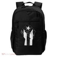 Boricua Strong Puerto Rico Black Flag Fist Backpack thumb 0