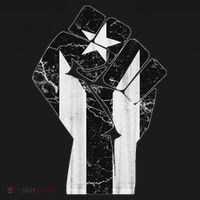 Boricua Strong Puerto Rico Black Flag Fist Women's Hoodie thumb 2