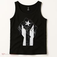 Boricua Strong Puerto Rico Black Flag Fist Tank Top thumb 2