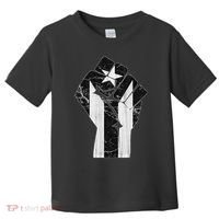 Boricua Strong Puerto Rico Black Flag Fist Toddler T-Shirt thumb 0