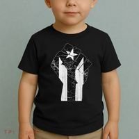 Boricua Strong Puerto Rico Black Flag Fist Toddler T-Shirt thumb 2