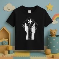 Boricua Strong Puerto Rico Black Flag Fist Toddler T-Shirt thumb 3