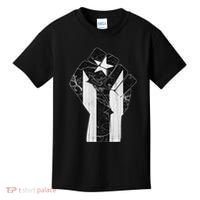 Boricua Strong Puerto Rico Black Flag Fist Kids T-Shirt thumb 0