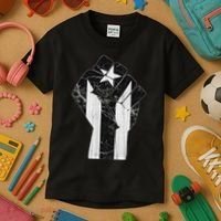 Boricua Strong Puerto Rico Black Flag Fist Kids T-Shirt thumb 3