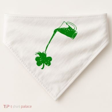 Beer St Patricks Day Holiday USA-Made Doggie Bandana