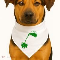 Beer St Patricks Day Holiday USA-Made Doggie Bandana thumb 1