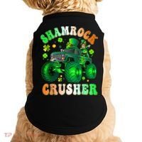b.o.y.s Saint Patricks Day Monster Truck Shamrock Crusher K.i.d.s Doggie Tank thumb 0