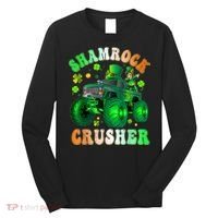 b.o.y.s Saint Patricks Day Monster Truck Shamrock Crusher K.i.d.s Long Sleeve Shirt thumb 0