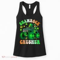 b.o.y.s Saint Patricks Day Monster Truck Shamrock Crusher K.i.d.s Women's Tank Top thumb 0