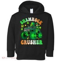 b.o.y.s Saint Patricks Day Monster Truck Shamrock Crusher K.i.d.s Toddler Hoodie thumb 0