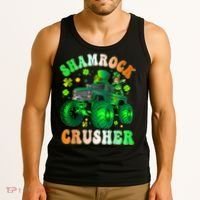 b.o.y.s Saint Patricks Day Monster Truck Shamrock Crusher K.i.d.s Tank Top thumb 3