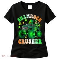 b.o.y.s Saint Patricks Day Monster Truck Shamrock Crusher K.i.d.s Women's T-Shirt thumb 0