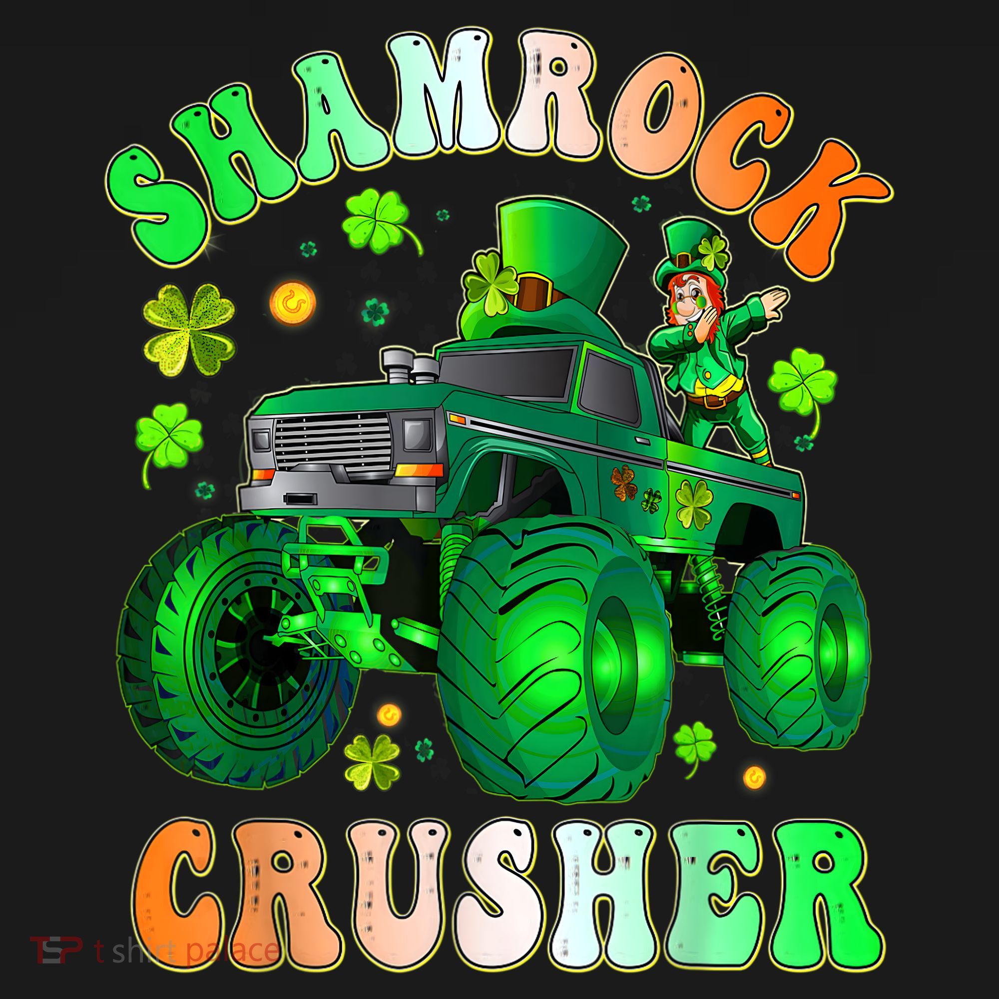 b.o.y.s Saint Patricks Day Monster Truck Shamrock Crusher K.i.d.s Women's T-Shirt