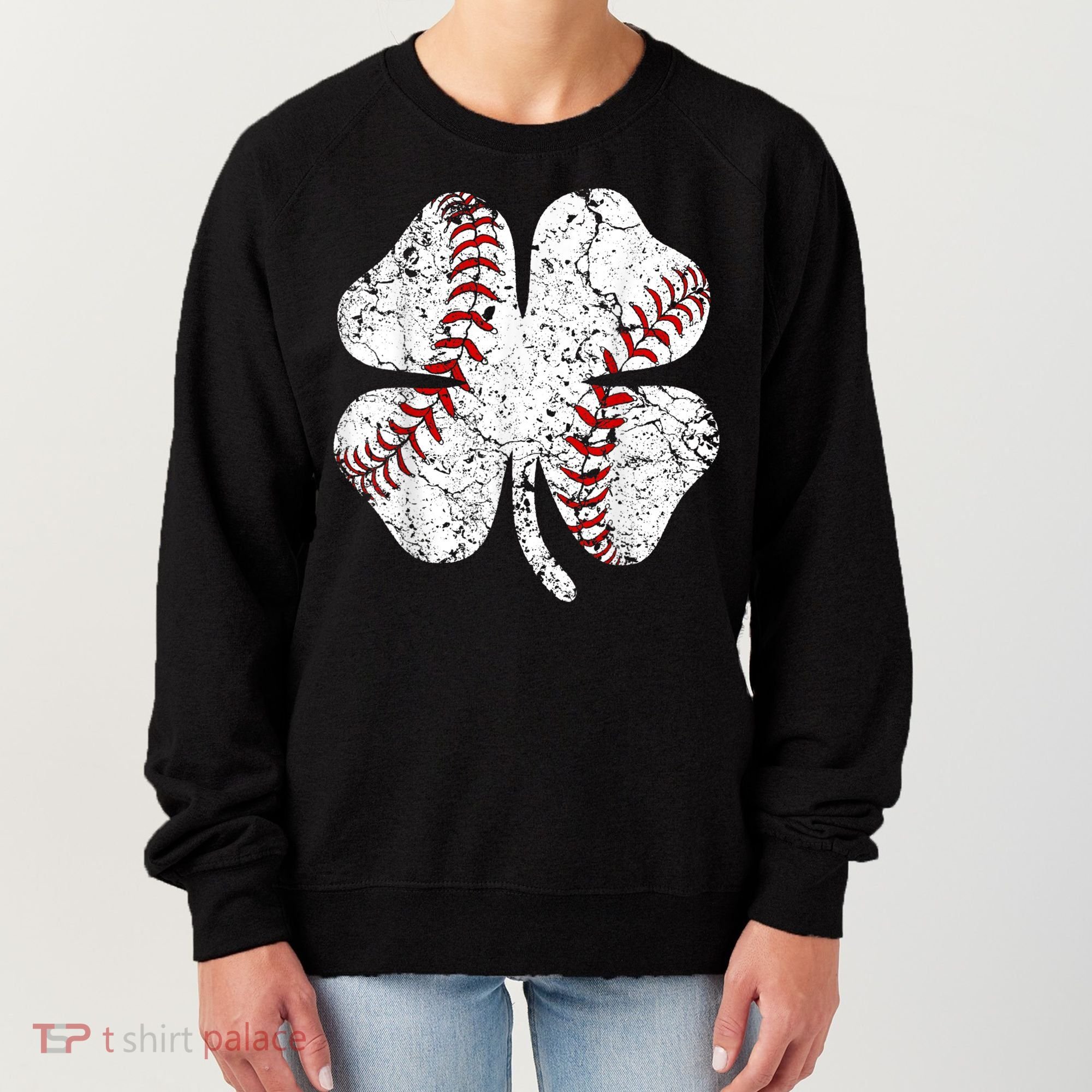 Baseball St Patricks Day, Shamrock, St Patricks Day, Funny St Patricks Day, Women's Sweatshirt