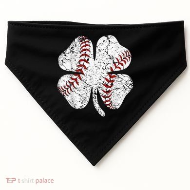 Baseball St Patricks Day, Shamrock, St Patricks Day, Funny St Patricks Day, USA-Made Doggie Bandana
