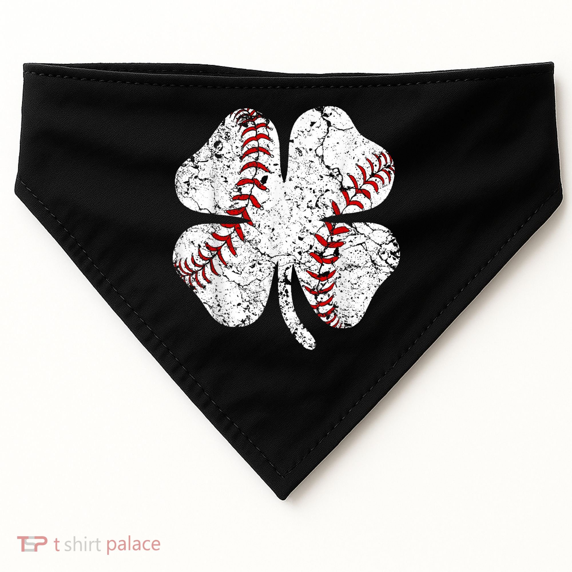 Baseball St Patricks Day, Shamrock, St Patricks Day, Funny St Patricks Day, USA-Made Doggie Bandana