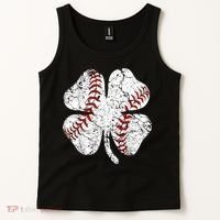 Baseball St Patricks Day, Shamrock, St Patricks Day, Funny St Patricks Day, Tank Top thumb 2