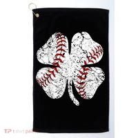 Baseball St Patricks Day, Shamrock, St Patricks Day, Funny St Patricks Day, Golf Towel thumb 0