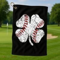 Baseball St Patricks Day, Shamrock, St Patricks Day, Funny St Patricks Day, Golf Towel thumb 1