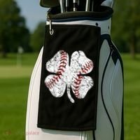 Baseball St Patricks Day, Shamrock, St Patricks Day, Funny St Patricks Day, Golf Towel thumb 2