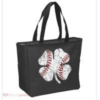 Baseball St Patricks Day, Shamrock, St Patricks Day, Funny St Patricks Day, Tote Bag thumb 2