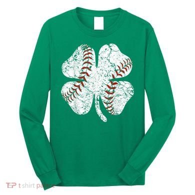 Baseball St Patricks Day, Shamrock, St Patricks Day, Funny St Patricks Day, Long Sleeve Shirt