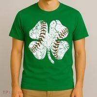 Baseball St Patricks Day, Shamrock, St Patricks Day, Funny St Patricks Day, T-Shirt thumb 3