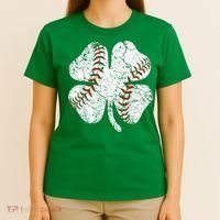 Baseball St Patricks Day, Shamrock, St Patricks Day, Funny St Patricks Day, T-Shirt thumb 4