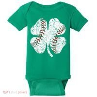 Baseball St Patricks Day, Shamrock, St Patricks Day, Funny St Patricks Day, Baby Bodysuit thumb 0