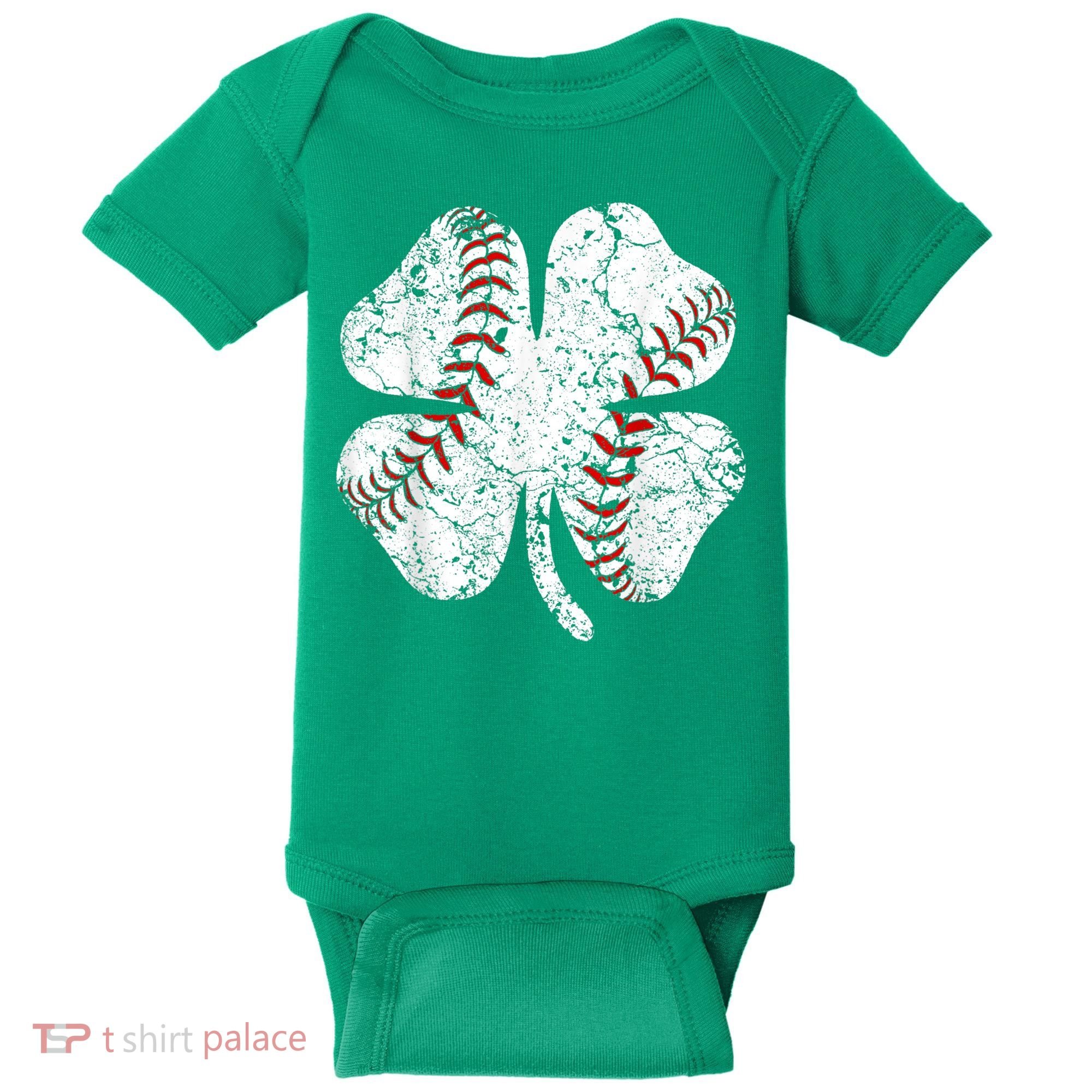 Baseball St Patricks Day, Shamrock, St Patricks Day, Funny St Patricks Day, Baby Bodysuit