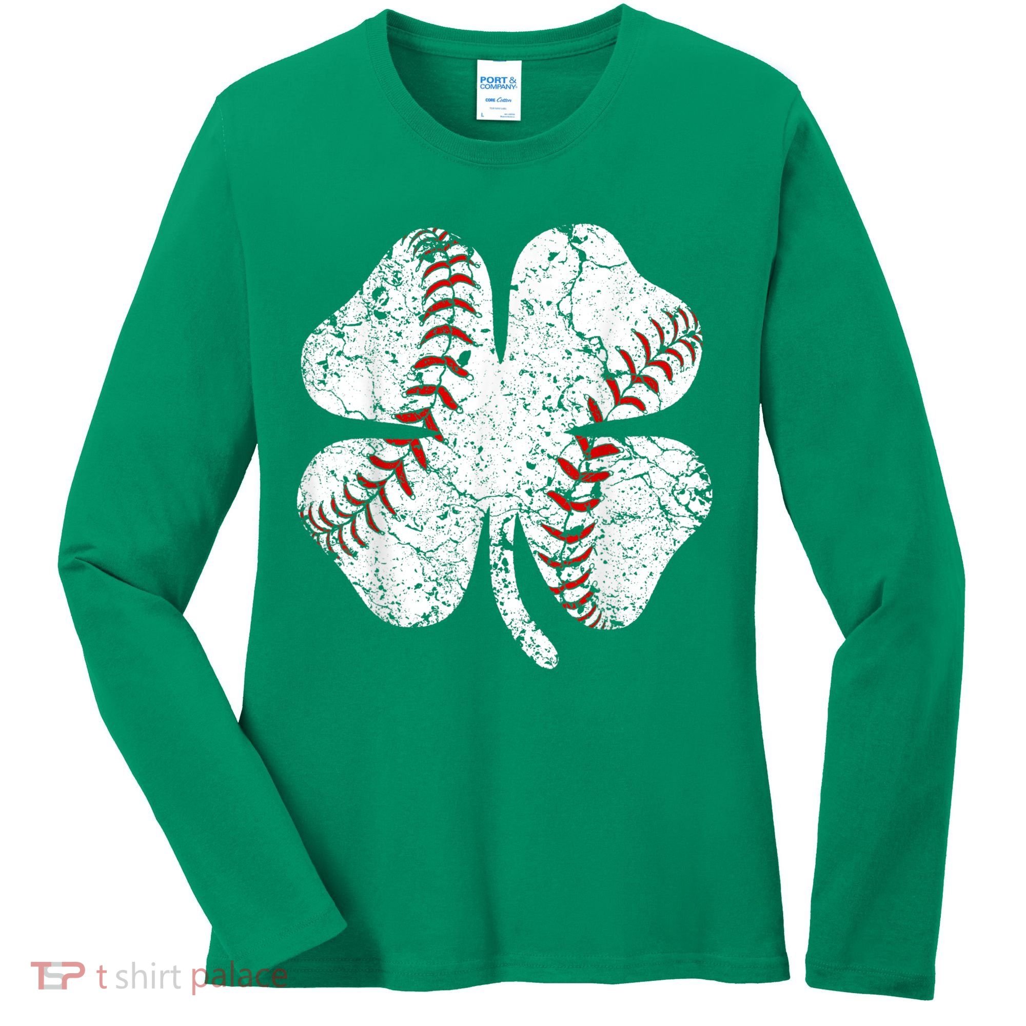 Baseball St Patricks Day, Shamrock, St Patricks Day, Funny St Patricks Day, Women's Long Sleeve Shirt