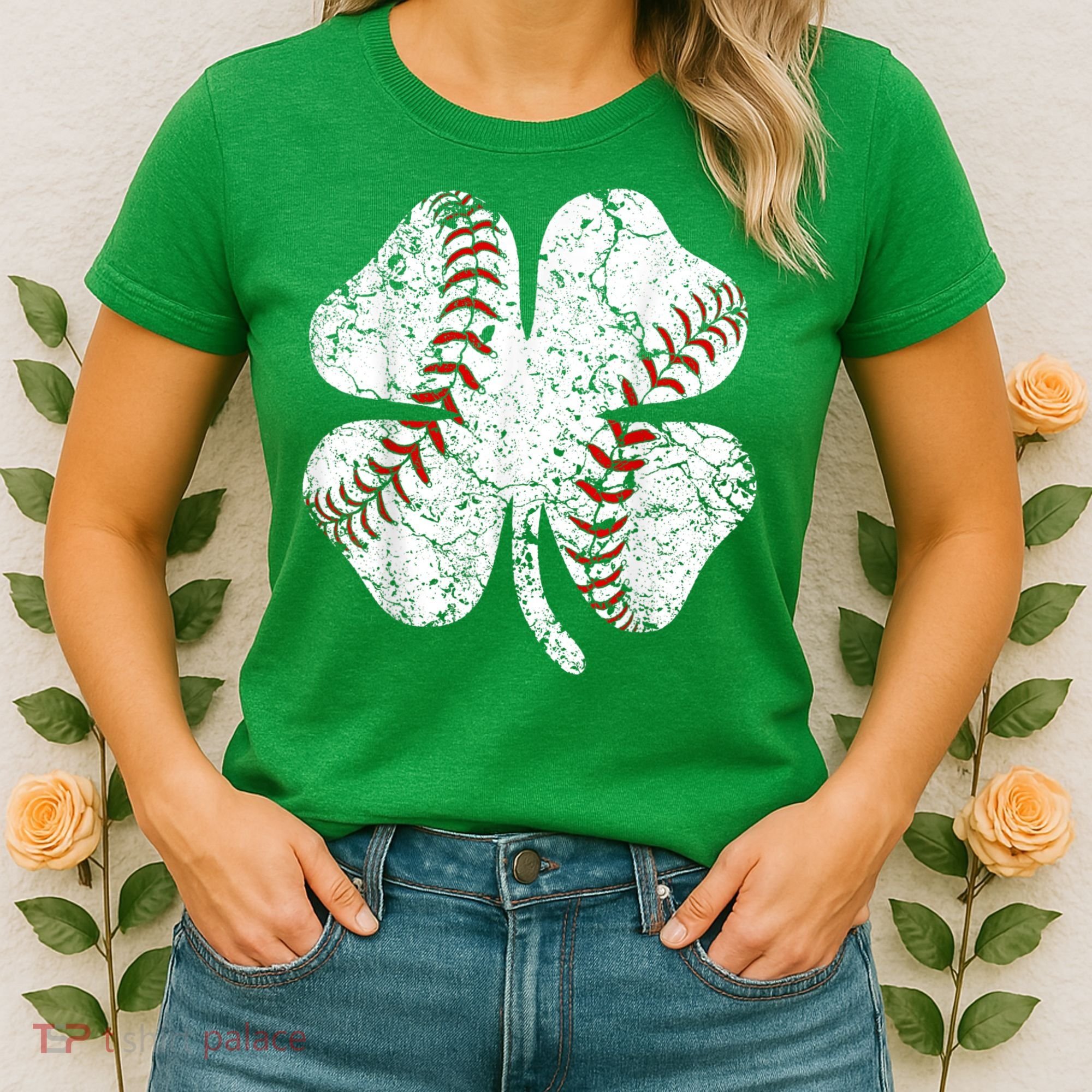 Baseball St Patricks Day, Shamrock, St Patricks Day, Funny St Patricks Day, Women's T-Shirt