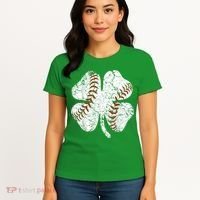 Baseball St Patricks Day, Shamrock, St Patricks Day, Funny St Patricks Day, Women's T-Shirt thumb 4