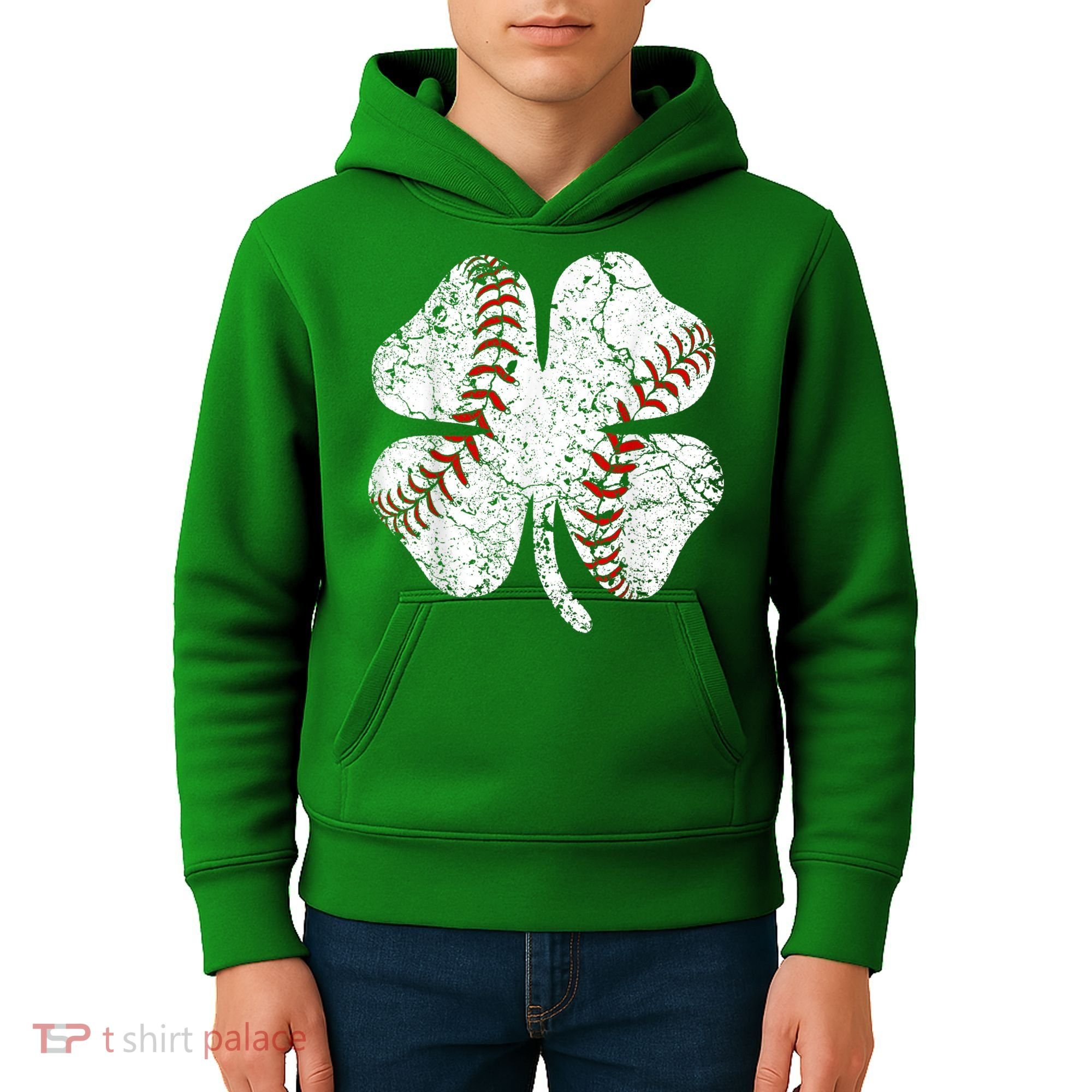 Baseball St Patricks Day, Shamrock, St Patricks Day, Funny St Patricks Day, Kids Hoodie