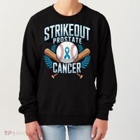 Baseball Strikeout Prostate Cancer Awareness Women's Sweatshirt thumb 0
