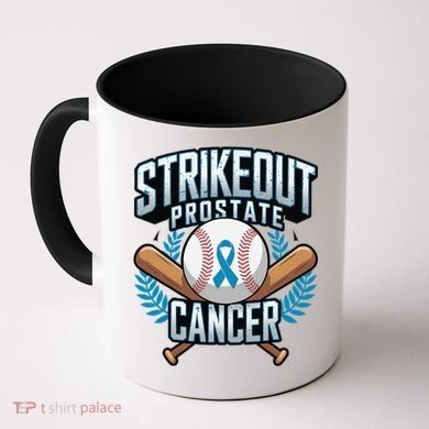 Baseball Strikeout Prostate Cancer Awareness Coffee Mug