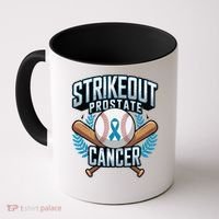Baseball Strikeout Prostate Cancer Awareness Coffee Mug thumb 0