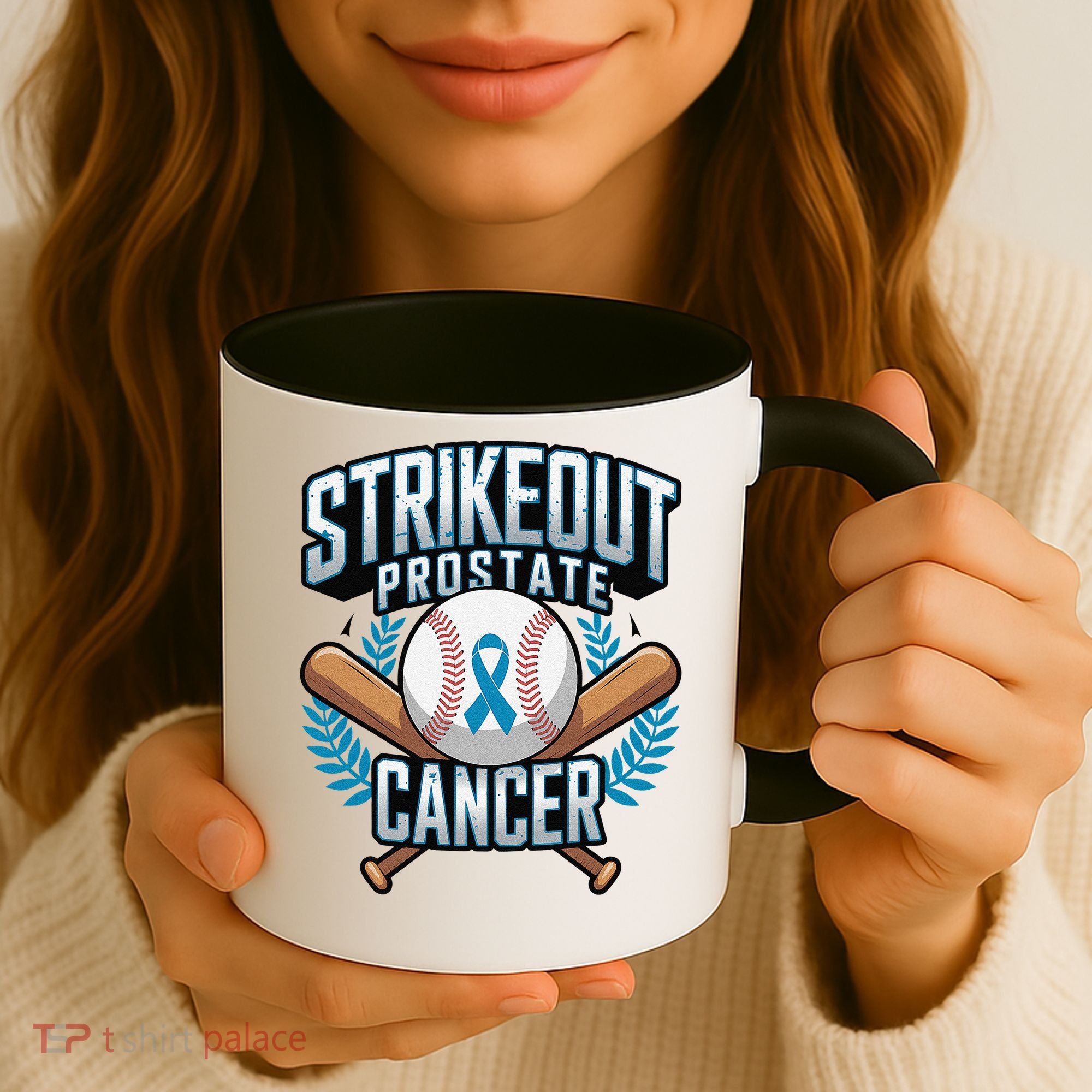 Baseball Strikeout Prostate Cancer Awareness Coffee Mug
