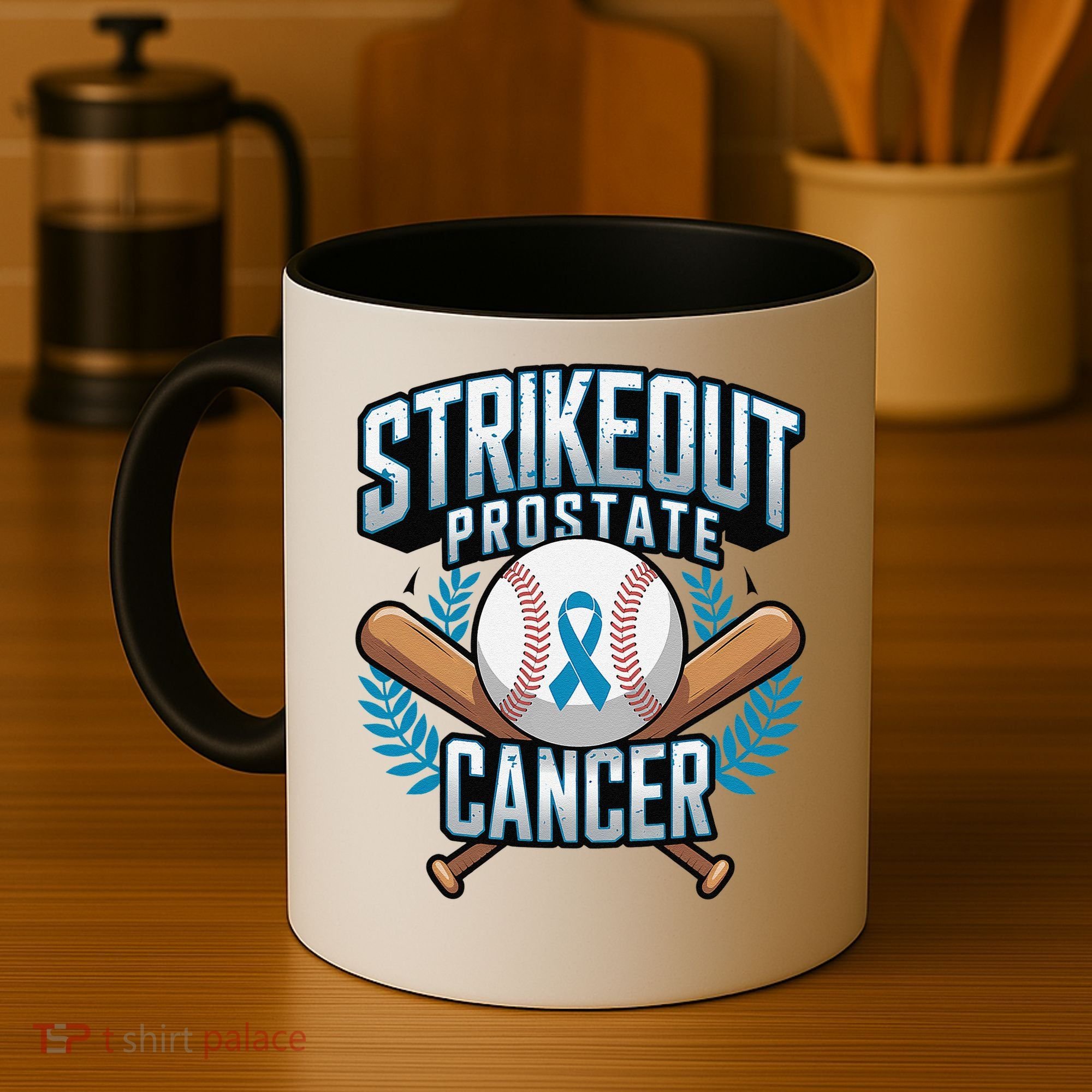 Baseball Strikeout Prostate Cancer Awareness Coffee Mug