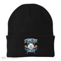 Baseball Strikeout Prostate Cancer Awareness Beanie thumb 0
