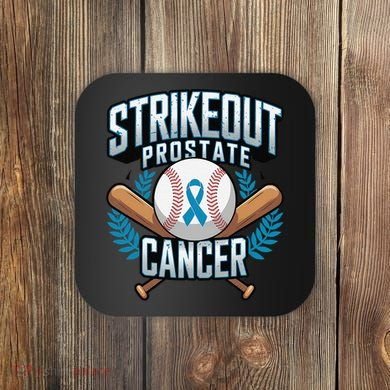 Baseball Strikeout Prostate Cancer Awareness Coaster