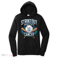 Baseball Strikeout Prostate Cancer Awareness Women's Hoodie thumb 0