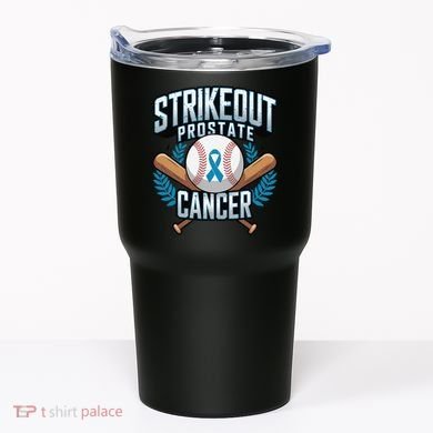 Baseball Strikeout Prostate Cancer Awareness Tumbler