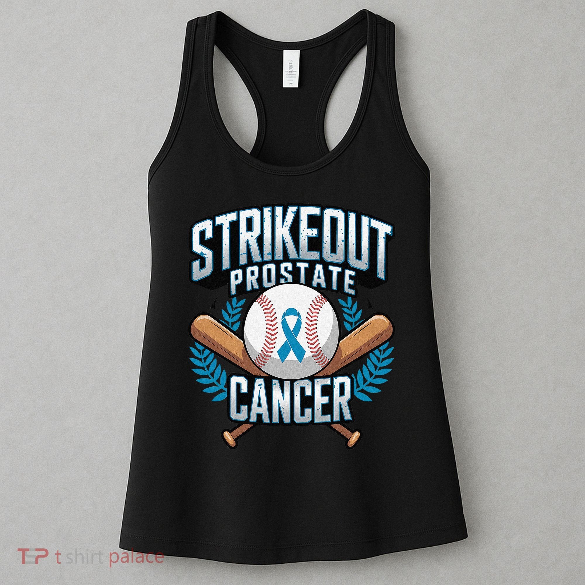 Baseball Strikeout Prostate Cancer Awareness Women's Tank Top