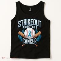 Baseball Strikeout Prostate Cancer Awareness Tank Top thumb 2