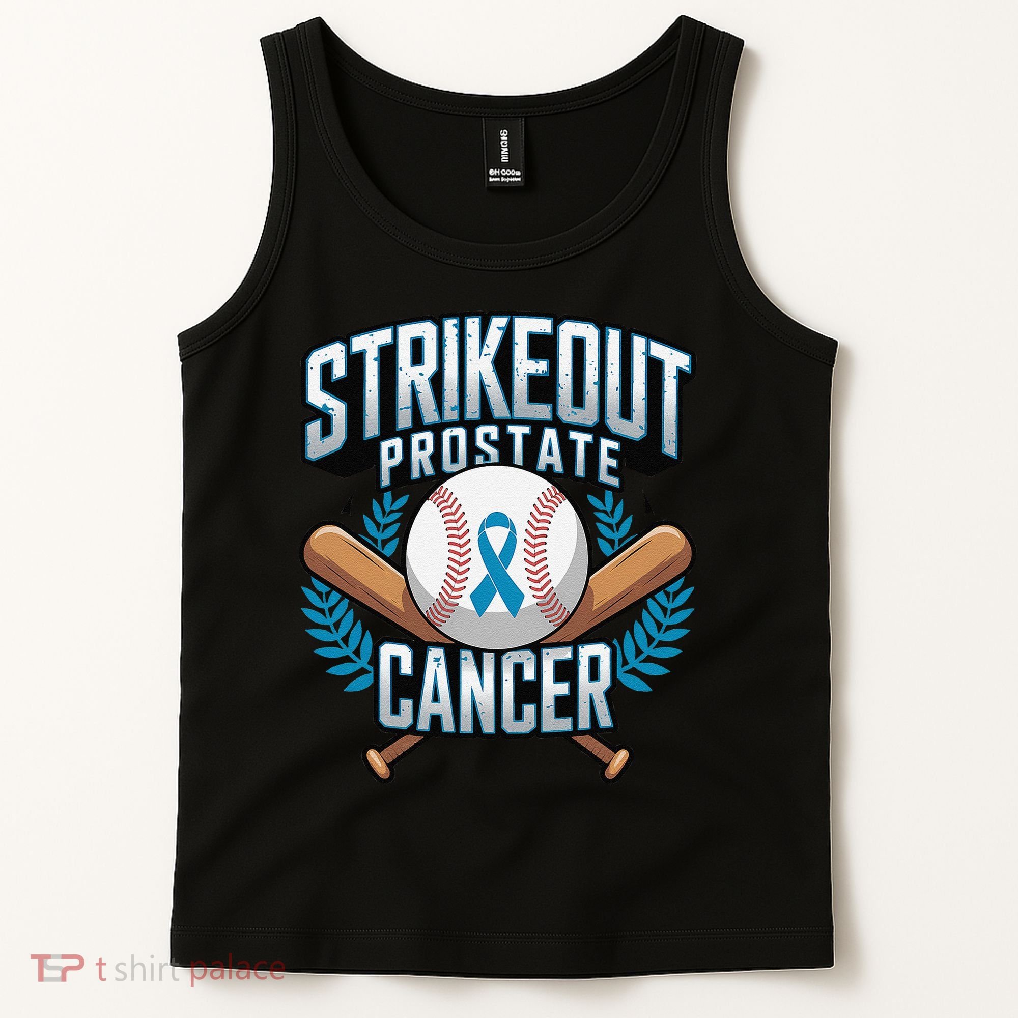 Baseball Strikeout Prostate Cancer Awareness Tank Top